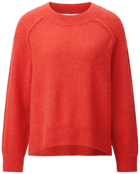 Damen-Strickpullover Wolle-Alpaka Orange