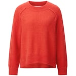 Damesgebreide trui van wol en alpaca Oranje