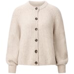 Chaleco de punto para mujer Blanco natural