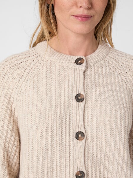 Damen-Strickjacke Naturweiß, Detailsicht