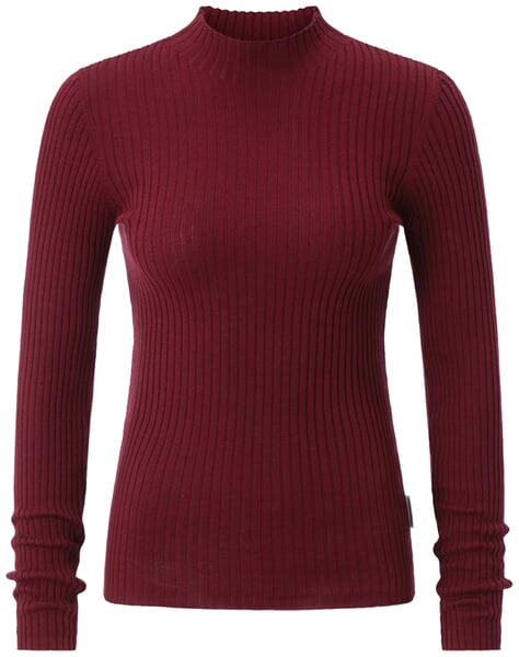 Damen-Strickshirt Weinrot