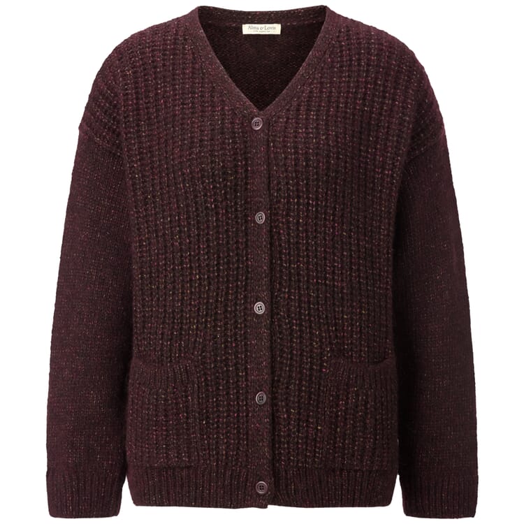 Damesvest met knopen, Wijnrood