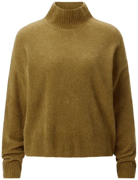 Damenpullover Baumwoll-Chenille Ocker