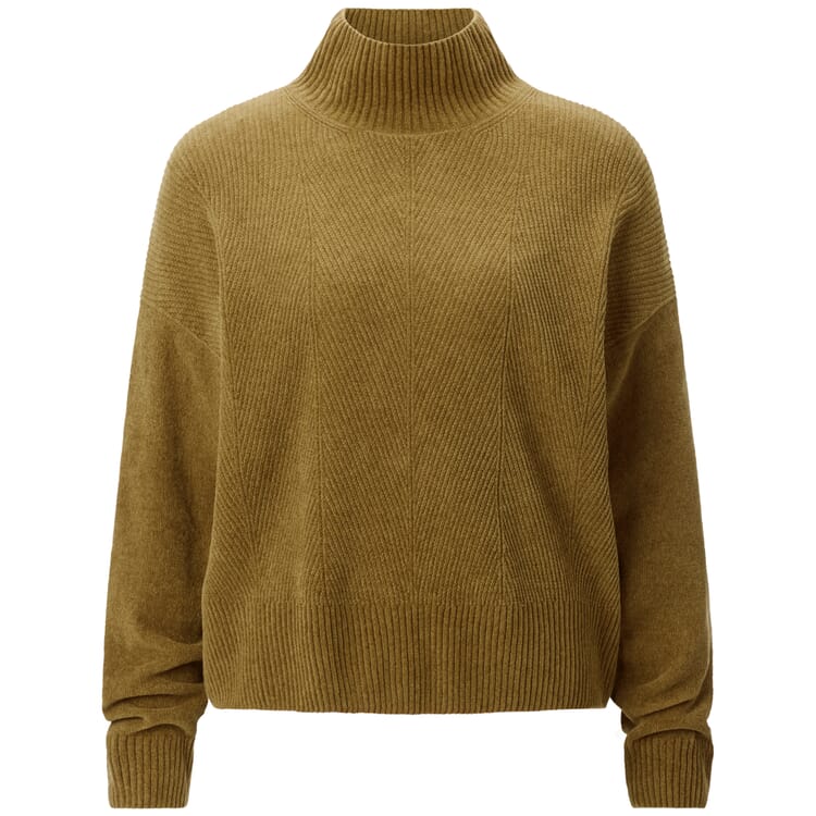 Women’s Cotton Chenille Sweater, Ochre