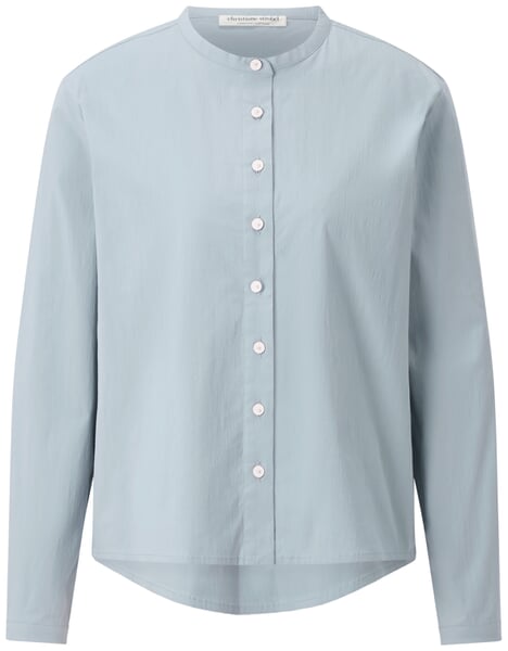 Damesblouse met opstaande kraag Lichtblauw