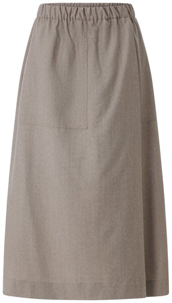 Women's Mottled Wool Skirt Light brown