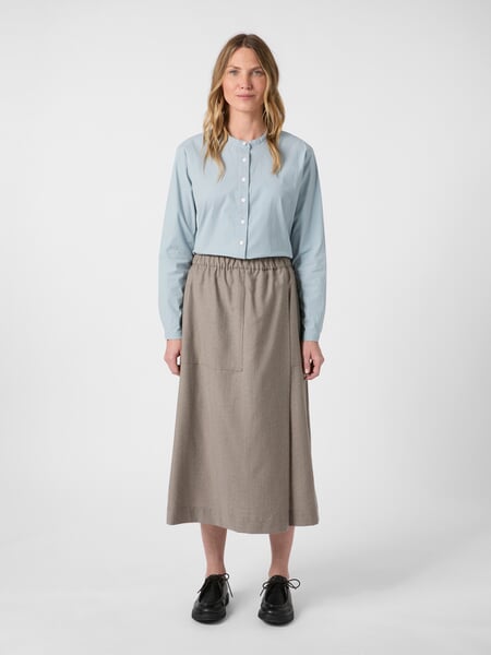 Gonna da donna in lana screziata Marrone chiaro, Tragebild