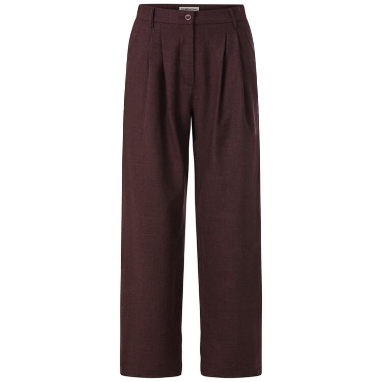 Pantalon en laine pour femme à plis