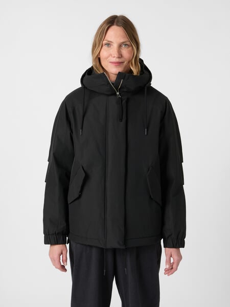 Chaqueta acolchada de mujer Negro, Tragebild