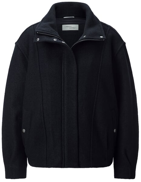 Damenblouson Wolle Oversized Navy