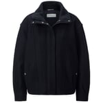 Damenblouson Wolle Oversized Navy
