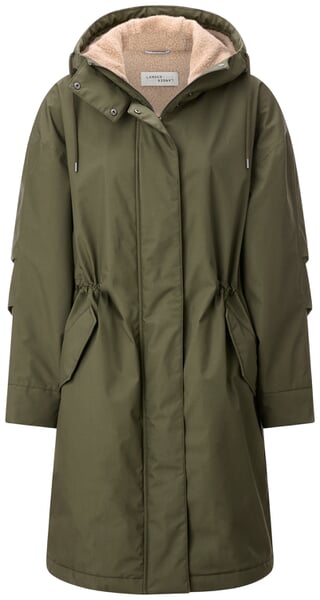 Damenparka mit Teddyplüsch Oliv
