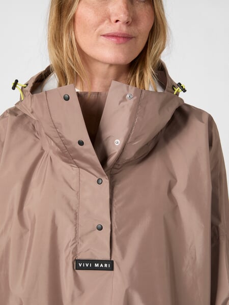 Unisex-Regencape Hellbraun, Detailsicht