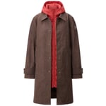 Trench-coat 2 en 1 pour femme avec gilet Brun-rouge