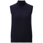 Chaleco de punto de cachemira para mujer Azul marino