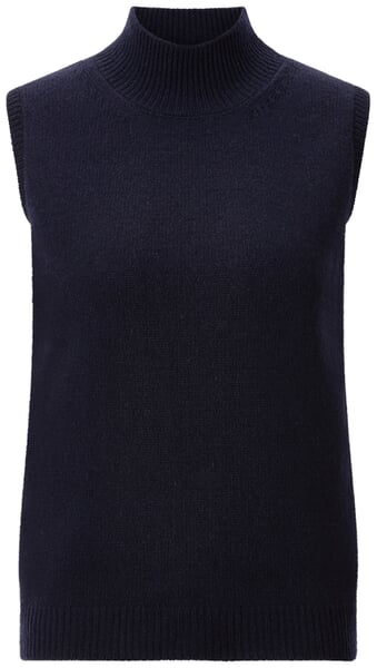 Damen-Strickpullunder Kaschmir Navy