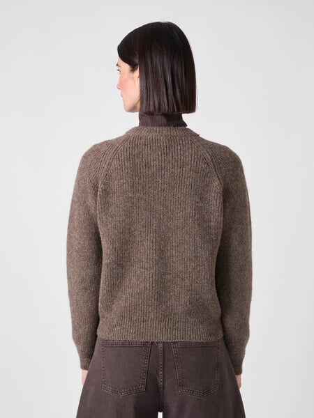 Chaleco de punto para mujer con alpaca Marrón claro, Tragebild