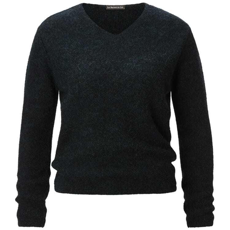 Maglione da donna in maglia di baby alpaca, Verde