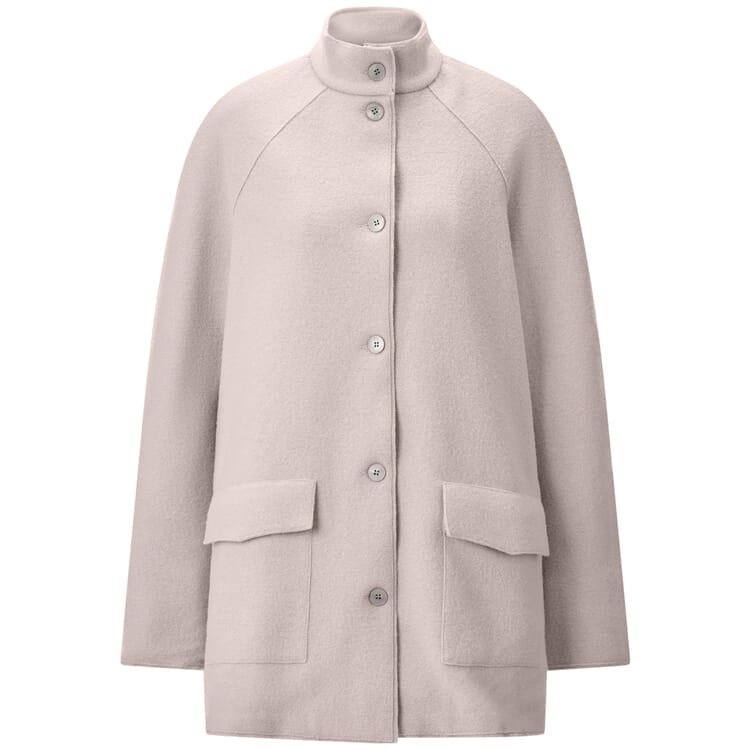 Damen-Wollmantel, Creme