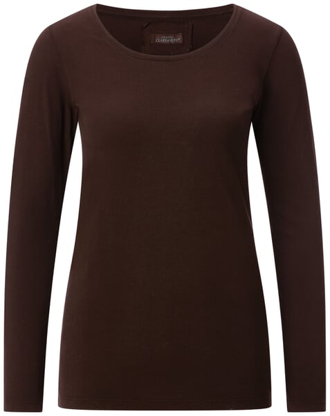T-shirt à manches longues pour femme Marron