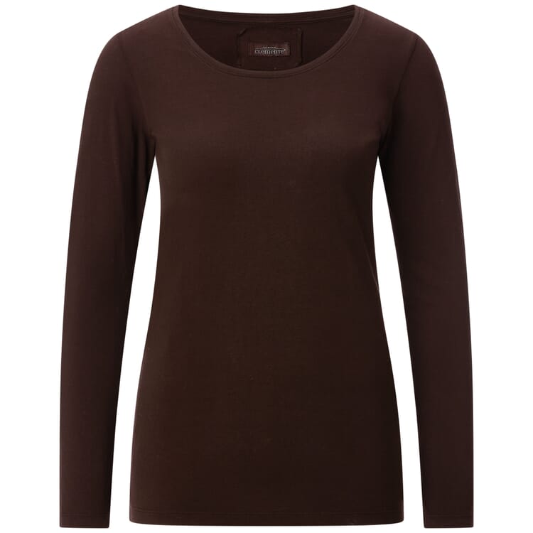 T-shirt à manches longues pour femme, Marron