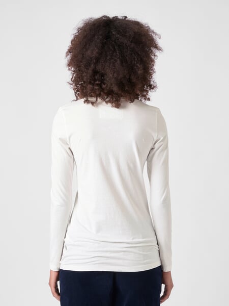 Damen-Langarmshirt Natur, Tragebild
