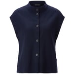 Gilet en laine pour femme, boutonné Bleu foncé