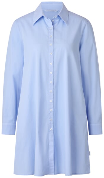 Damen-Blusenkleid Popeline Hellblau