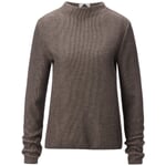 Langærmet strikbluse til kvinder Brown