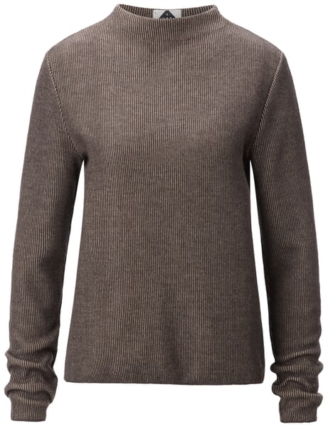 Pull-over en maille pour femme à manches longues Marron