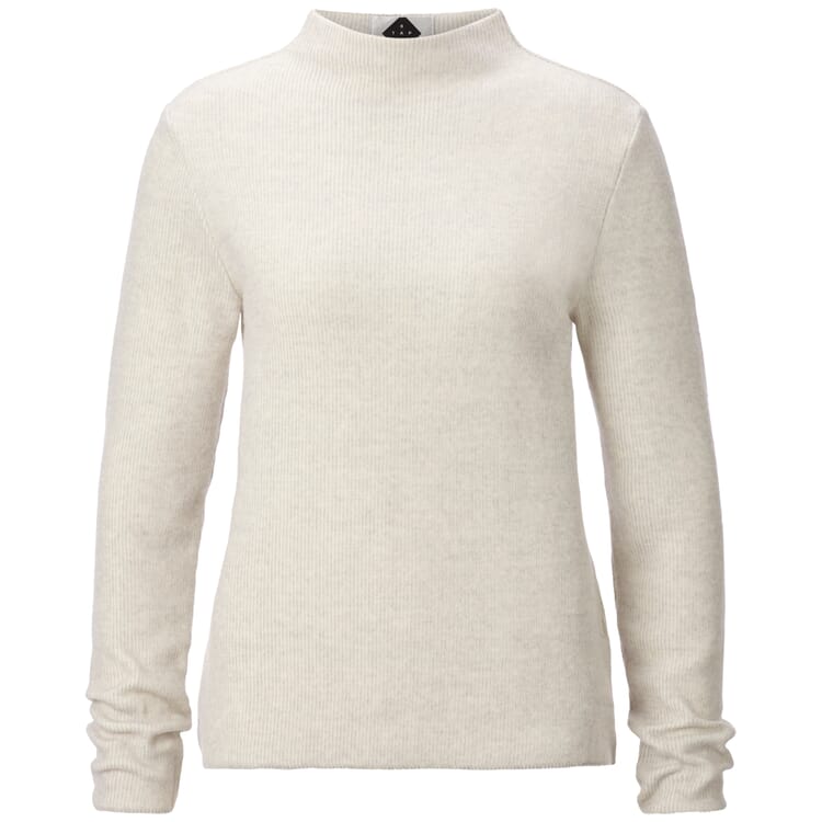 Pull-over en maille pour femme à manches longues, Blanc naturel