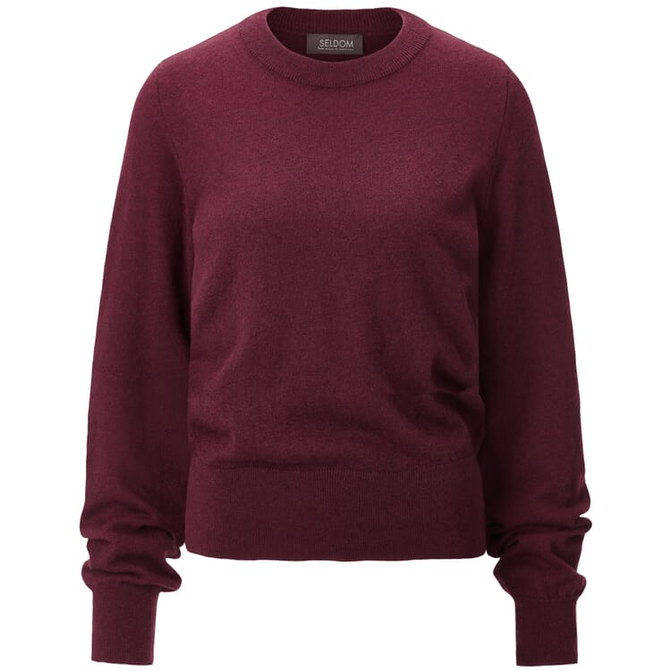 Maglione da donna in maglia, Rosso vino