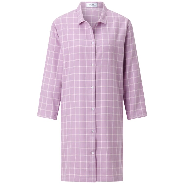 Camicia da notte da donna in flanella a quadri, Malva
