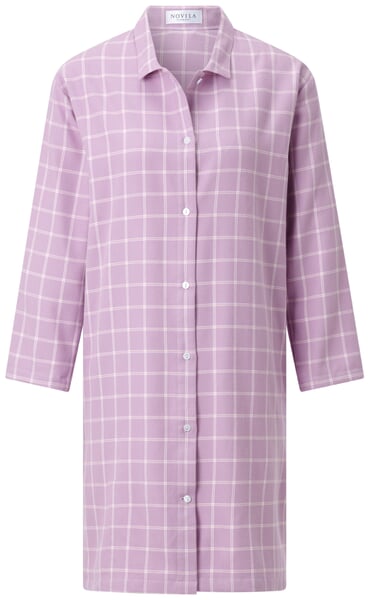 Women's Checkered Flannel Nightgown Mauve