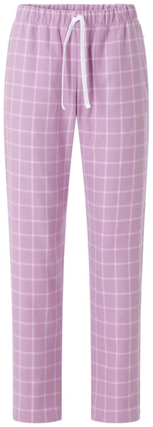 Damen-Flanellpyjama kariert Mauve