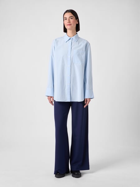 Blusa de mujer Azul claro, Tragebild