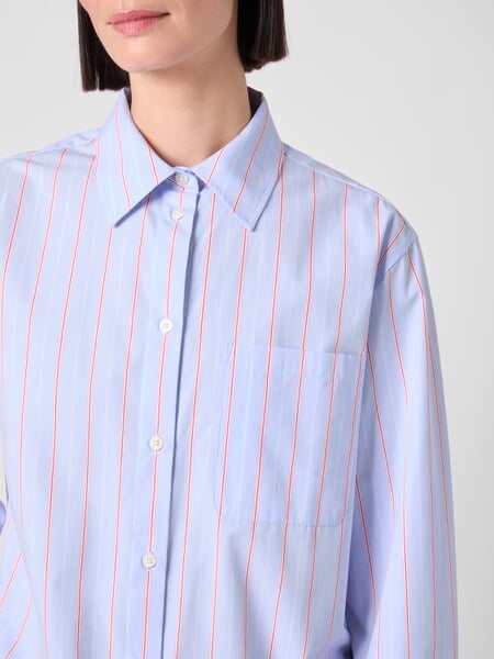 Camicetta da donna a righe Azzurro, Detailsicht