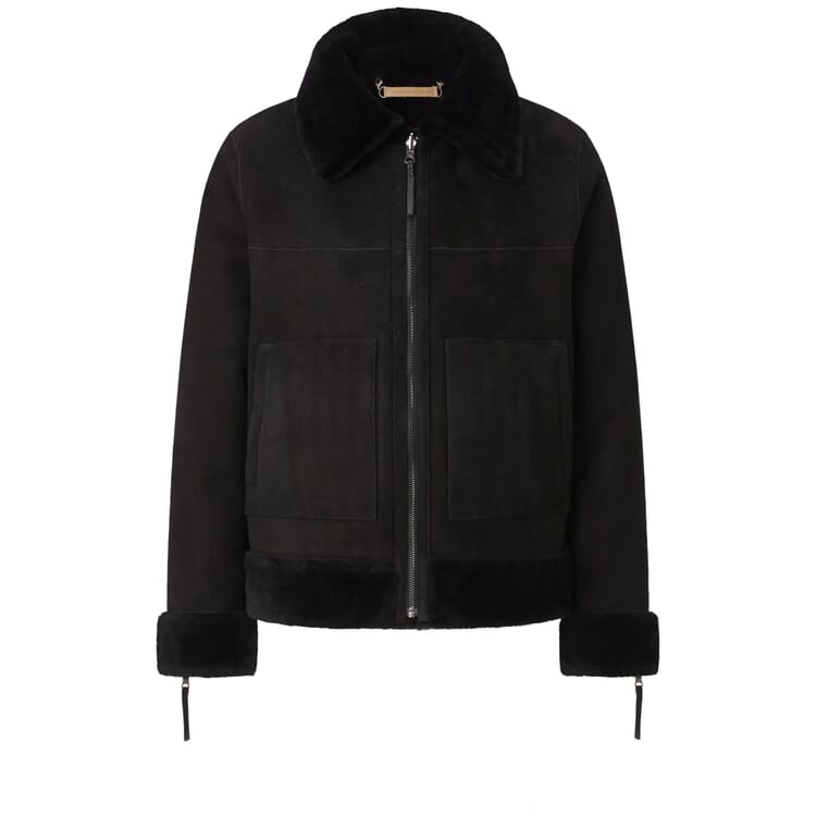 Women's Reversible Lambskin Jacket, Black