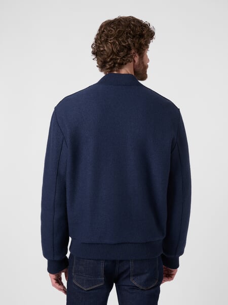 Herrenblouson Wolle Blau, Tragebild