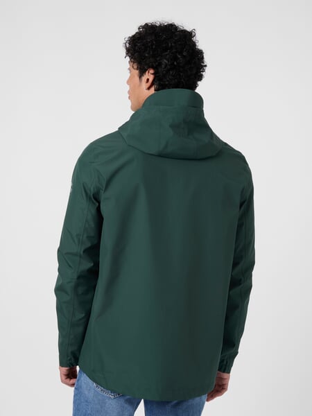 Herren-Windjacke Petrolgrün, Tragebild