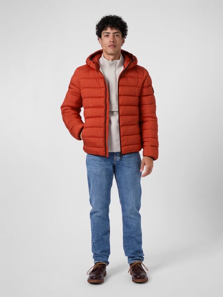 Herren-Steppjacke Orange, Tragebild