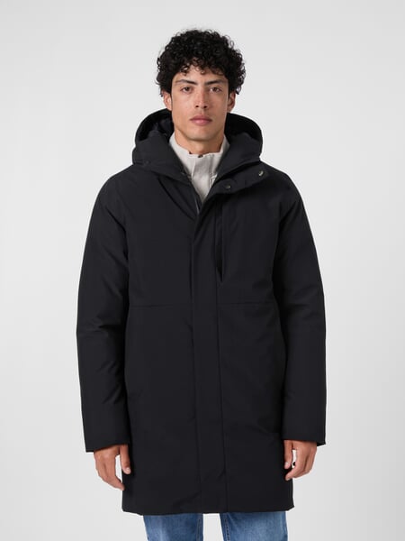 Herren-Winterparka Schwarz, Tragebild