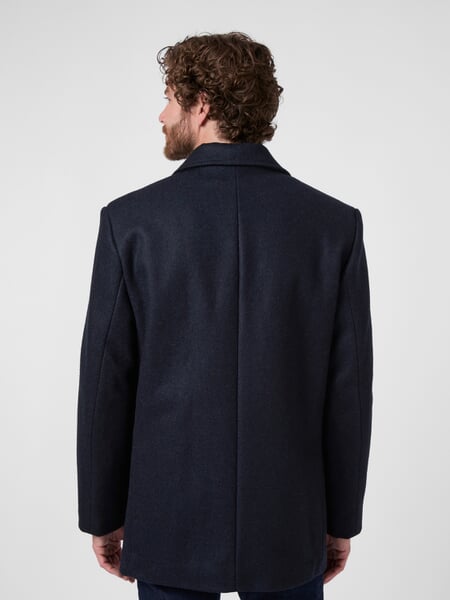 Bretonse kabanjas voor heren Navy, gepresenteerd op een model