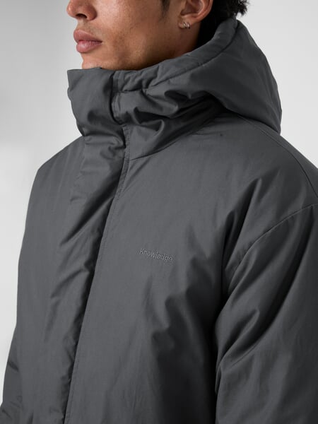 Winterparka voor heren Donkergrijs, close-up