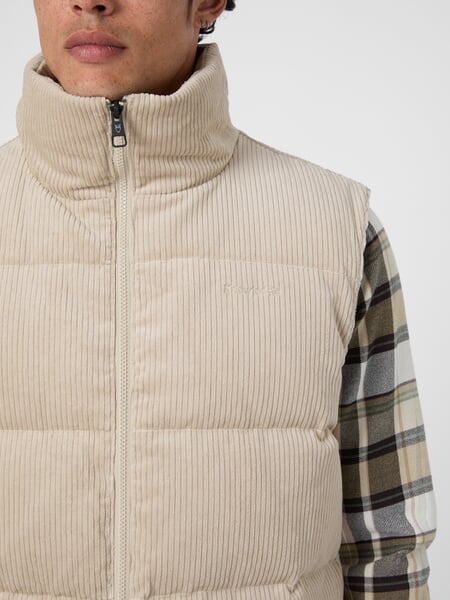 Gilet da uomo in velluto a coste Naturale, Detailsicht