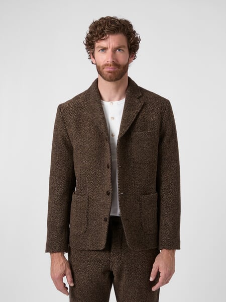 Herren-Surveyor-Jacket Braun, Tragebild