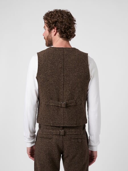 Herren-Surveyor-Vest Braun, Tragebild