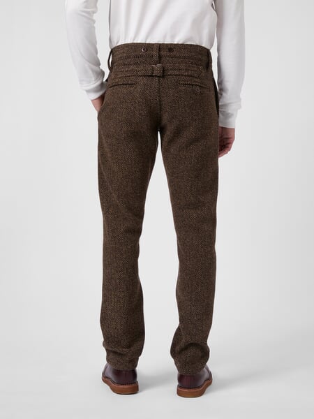 Men’s Surveyor Trousers Brown, presented on a model