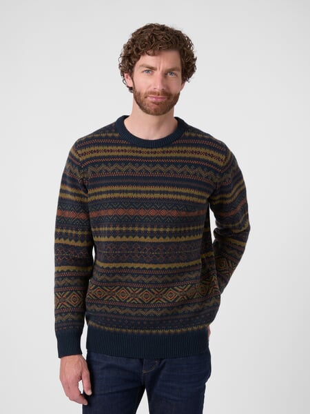 Jersey de lana estampado para hombre Multicolor, Tragebild