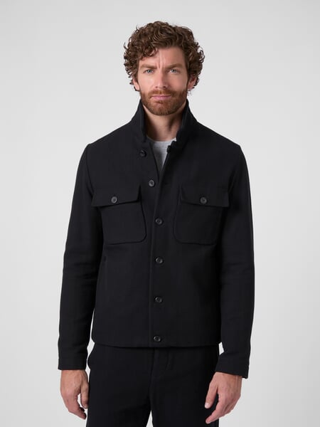 Herrenjacke Baumwolle Schwarz, Tragebild